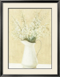 White Flowers in White Pitcher Láminas por David Col