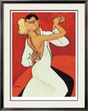 Tango Valentino Lámina enmarcada de edición limitada por Marsha Hammel