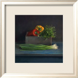 Still Life with Paprika Kunstdruck von Van Riswick 