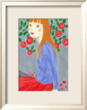 Girl in Rose Garden Prints by Hiromi Taguchi