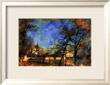 Notre-Dame over La Seine, Paris, France Oprawiona reprodukcja giclee autor Nicolas Hugo