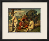 Le Concert Champetre Affiches par Giorgione 