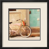 Vintage Pink Bike Kunstdrucke von Mandy Lynne