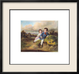 Kinder Am Bach Kunstdrucke von August Xaver Karl Von Pettenkofen