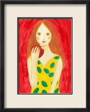 Girl Eating an Apple Art par Hiromi Taguchi