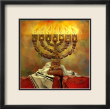 Menorah Print by Deborah Kotovsky