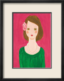 Girl with a Flower Hair Ornament Posters par Hiromi Taguchi