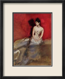Portrat der Frau des Kunstlers Poster by Albert Keller