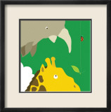 Safari Group: Giraffe and Rhino Poster par Yuko Lau
