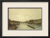 View of the Louvre from the Seine Plakat av G.Ph. Benoist View of the Louvre from the Seine Plakat av G.Ph. Benoist