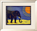 Woodblock Elephant Posters av Benjamin Bay