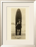 The Surf-Rider Hawaii Innrammet Giclee-trykk av Ray Jerome Baker