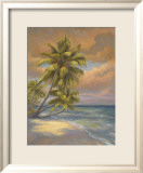 Tropisk strand Posters av Lucie Bilodeau