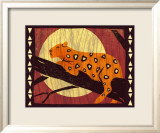 Woodblock Leopard Plakater av Benjamin Bay