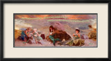 Upon the Shore a Mermaid Fair Poster by Lisa Jane