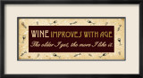Wine Improves with Age Affiches par Nick Biscardi