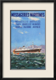 Mess Maritimes - Marseille Antilles Affiche par Gachons 