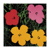 Flowers, c.1964 (Red, Pink, Yellow) Giclée-tryk af Andy Warhol Flowers, c.1964 (Red, Pink, Yellow) Giclée-tryk af Andy Warhol
