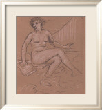 Sitting Nude Study Posters by Eric Young