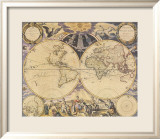 New World Map, c.1676 Poster von Pieter Goos