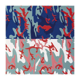 Camoflage, c.1987 (Dark Blue on Pale Green) Giclée-tryk af Andy Warhol