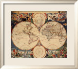 Mappemonde Poster par Nicholas Visscher