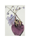 Andy Warhol - Flowers, c.1974 (Purple Flowers in Maroon Vase) - Giclee Baskı Andy Warhol - Flowers, c.1974 (Purple Flowers in Maroon Vase) - Giclee Baskı