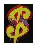 Dollar Sign, c.1981 (Yellow and Red) Lámina giclée por Andy Warhol
