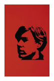 Self-Portrait, c.1967 (Black Andy on Red) Giclée-tryk af Andy Warhol Self-Portrait, c.1967 (Black Andy on Red) Giclée-tryk af Andy Warhol