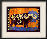 Woodblock Buffalo Plakater av Benjamin Bay