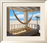 Beach House Hammock, Barbuda Kunstdrucke von Tom Mackie