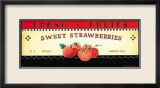 Fresh Fruits: Sweet Strawberries Kunst von Ria van de Velden