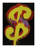 Dollar Sign, c.1981 (Yellow and Red) Giclée-tryk af Andy Warhol Dollar Sign, c.1981 (Yellow and Red) Giclée-tryk af Andy Warhol
