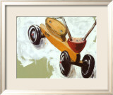 Kleines, gelbes Dreirad Kunst von Julia Gilmore