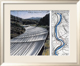 Over The River XI: Project for Arkansas River Affischer av Christo Over The River XI: Project for Arkansas River Affischer av Christo