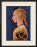 Portrait einer Dame in Gelb Affiches par Alesso Baldovinetti