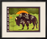 Woodblock Bison Posters av Benjamin Bay
