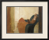 Pink Light, Orange Dress Innrammet trykk – spesialversjon av David Brayne Pink Light, Orange Dress Innrammet trykk – spesialversjon av David Brayne