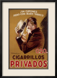 Cigarillos Privados Framed Giclee Print by Achille Luciano Mauzan