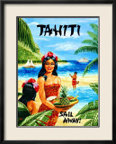 Tahití Lámina giclée enmarcada por Caroline Haliday