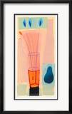 Blue Pear with Vase, 2000 Kunst av Russel Baker