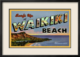 Waikiki Beach Framed Giclee Print