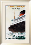 Cie Gle Transatlantique Innrammet Giclee-trykk av Albert Brenet Cie Gle Transatlantique Innrammet Giclee-trykk av Albert Brenet