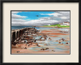 Low Flying over Lossiemouth West Beach Prints by Elise Ferguson