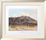 Blick Auf Duernstein in der Wachau - Donau Kunstdrucke von Rudolph von Alt