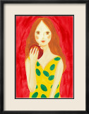 Girl Eating an Apple Art par Hiromi Taguchi