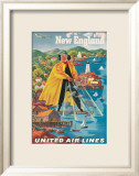 United Airlines, New England Gerahmter Giclée-Druck von Joseph Feher
