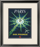 Paris, Air France, c.1947 Innrammet Giclee-trykk av Pierre Baudouin Paris, Air France, c.1947 Innrammet Giclee-trykk av Pierre Baudouin