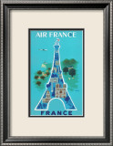 Air France: Eiffel Tower and Paris Monuments, c.1952 Affiches par Bernard Villemot