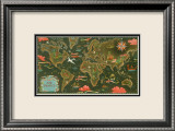 Air France: Flight Routes And Illustrated World Map, c.1948 Plakat av Lucien Boucher